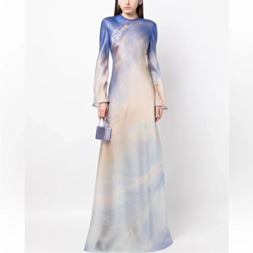 ZIMMERMAN Tama printed floor length gown, vanilla sky, size 1 (US 6) - Picture 2 of 9